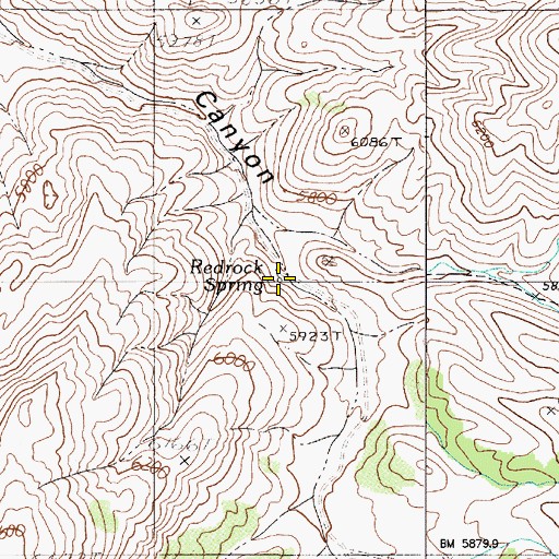 Topographic Map of Redrock Spring, NV