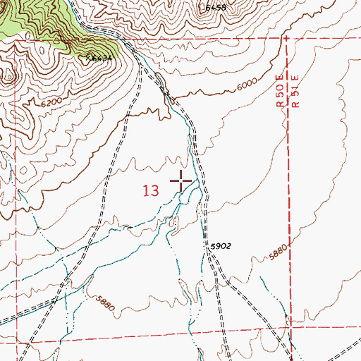 Topographic Map of South Sixmile Canyon, NV