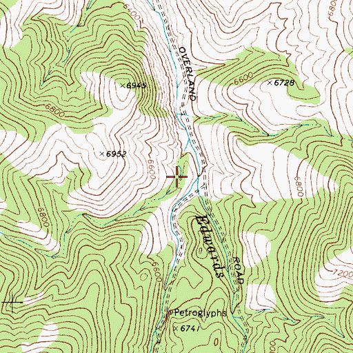 Topographic Map of Topia Creek, NV