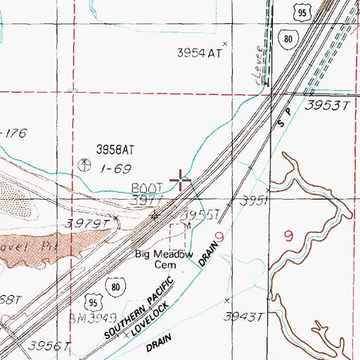 Topographic Map of Fairview Stage Station, NV