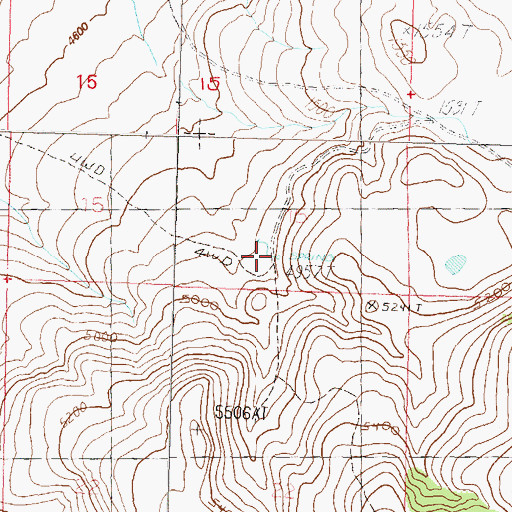 Topographic Map of Rattlesnake Spring, NV