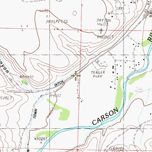 Topographic Map of Goldy (historical), NV