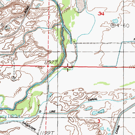 Topographic Map of John Gallio ranch, NV