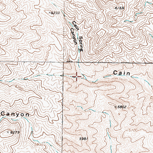 Topographic Map of Cain Spring, NV
