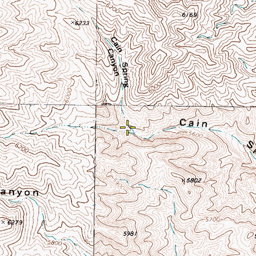 Topographic Map of Cain Spring, NV