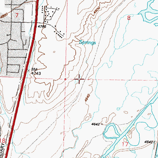 Topographic Map of Sulphur Springs, NV