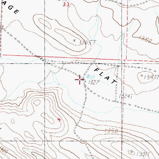 Topographic Map of Sage Flat Well, NV