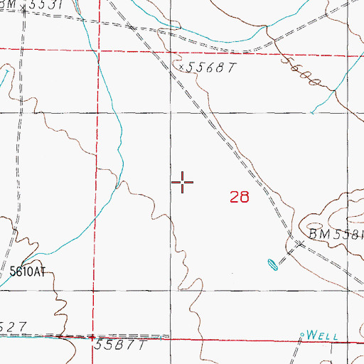 Topographic Map of Whiskey Flat Reservoir, NV