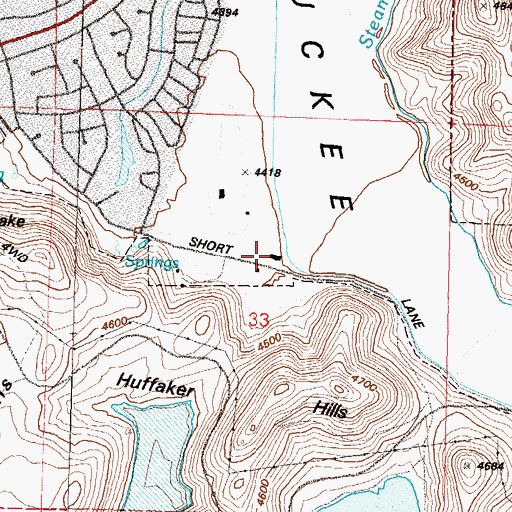 Topographic Map of Bella Vista Ranch, NV