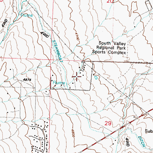 Topographic Map of Pine Tree Ranch, NV