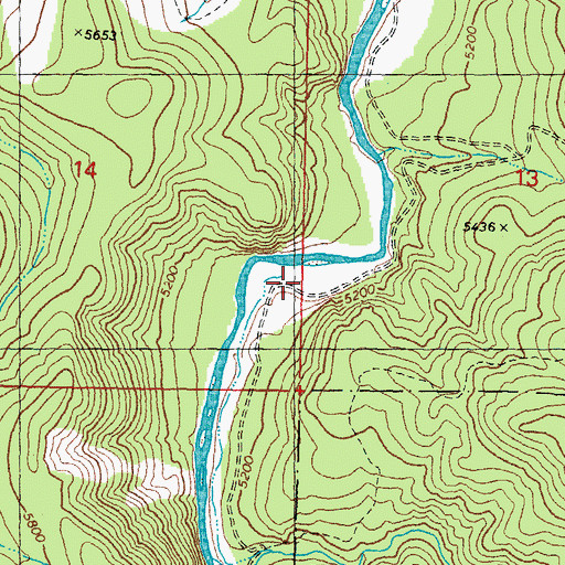Topographic Map of Pinyon Dam Site, NV