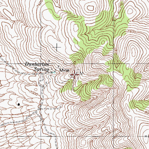 Topographic Map of Western Metals Mine, NV