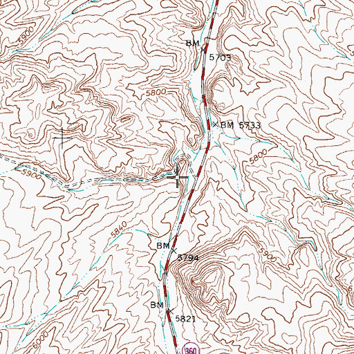 Topographic Map of Raydel (historical), NV