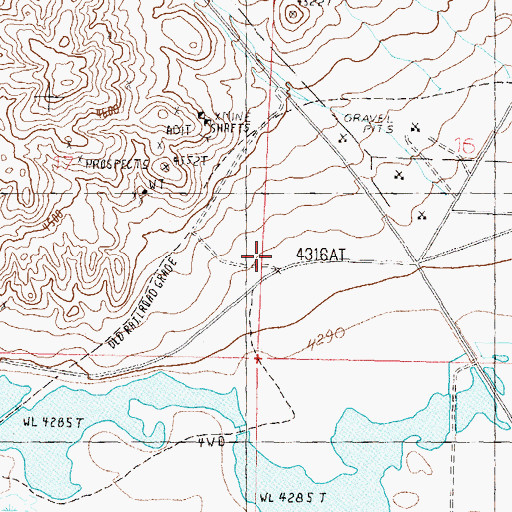 Topographic Map of Thompson (historical), NV