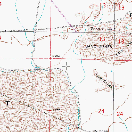 Topographic Map of Garfield Reservoir Number One, NV