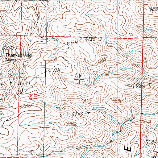 Topographic Map of Black Diamond Mine, NV
