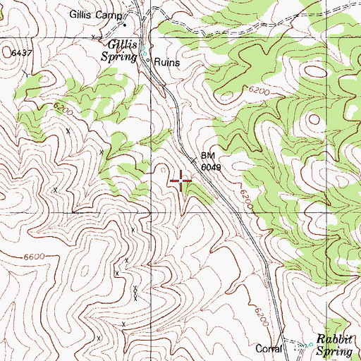 Topographic Map of Sargent Well (historical), NV