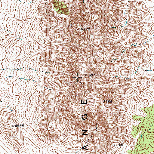 Topographic Map of Ely Springs Range, NV