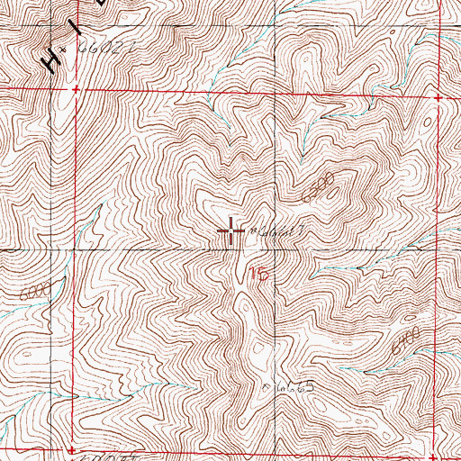 Topographic Map of Gray Hills, NV