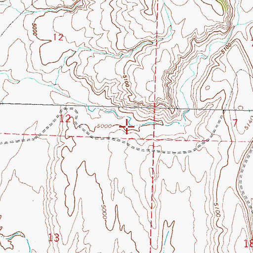 Topographic Map of Williams Canyon, NV