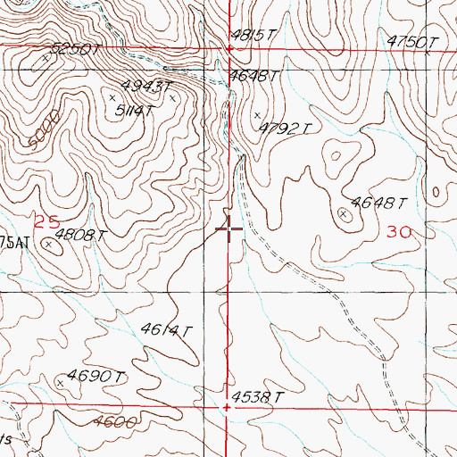 Topographic Map of Black Rock Canyon, NV