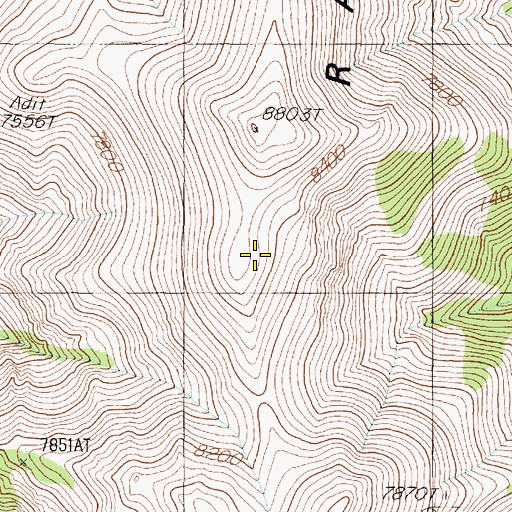 Topographic Map of Humboldt Range, NV