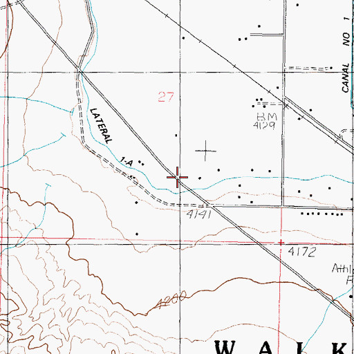 Topographic Map of Lateral One-A, NV