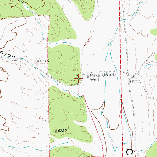 Topographic Map of Mike Urrutia Well, NV