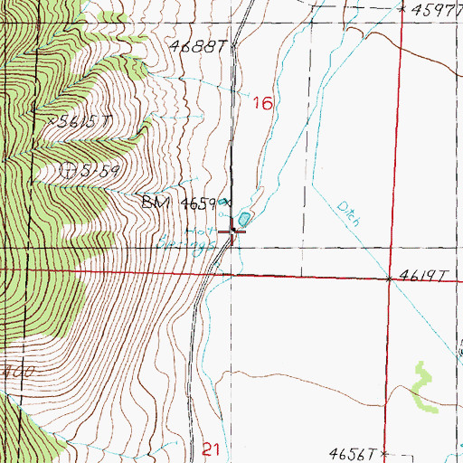 Topographic Map of Nevada Hot Springs, NV