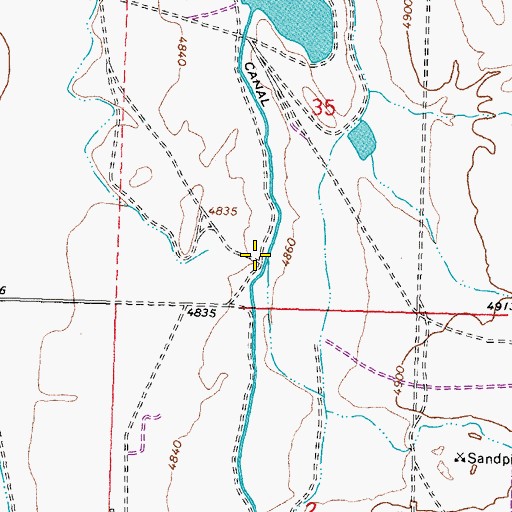 Topographic Map of Pine Nut Creek, NV