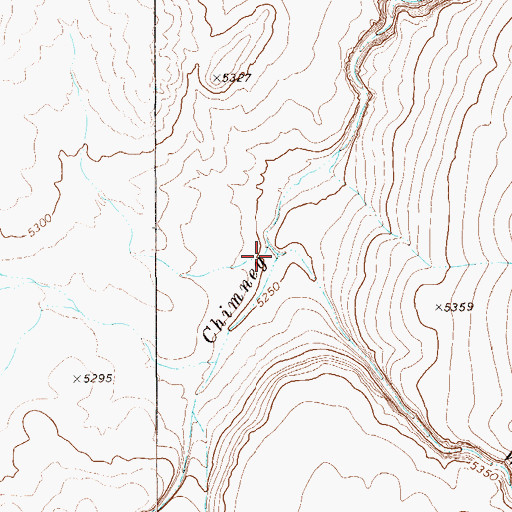 Topographic Map of Winters Creek, NV