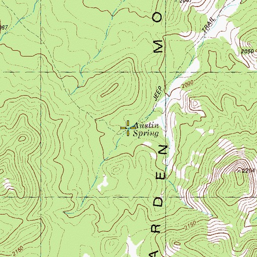 Topographic Map of Austin Spring, NV