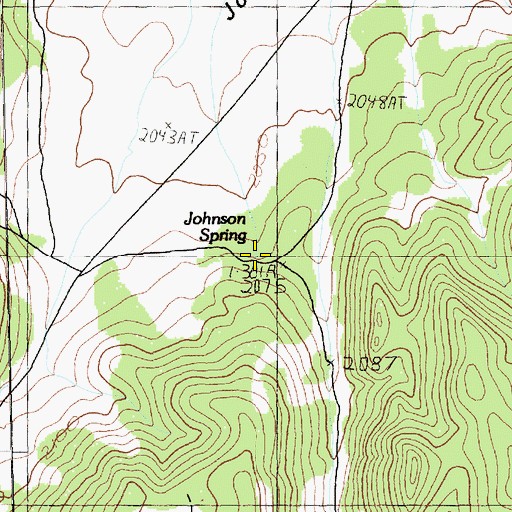 Topographic Map of Johnson Spring, NV