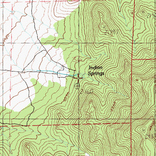 Topographic Map of Indian Springs, NV