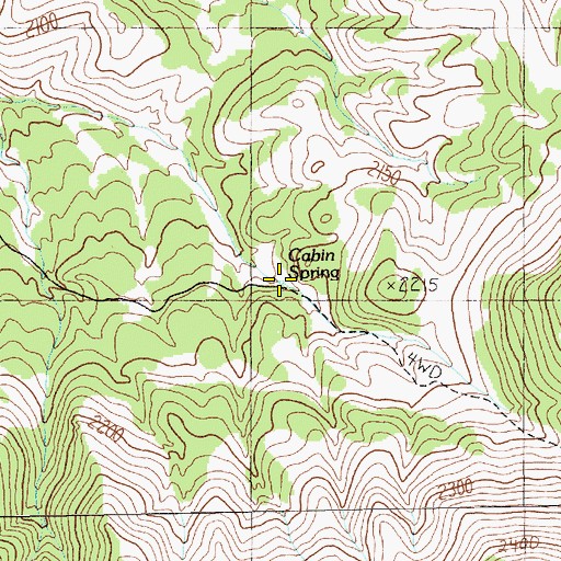 Topographic Map of Cabin Spring, NV