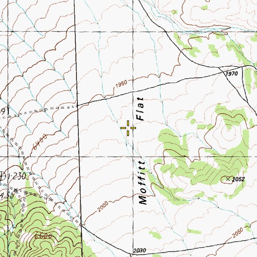 Topographic Map of Moffitt Flat, NV