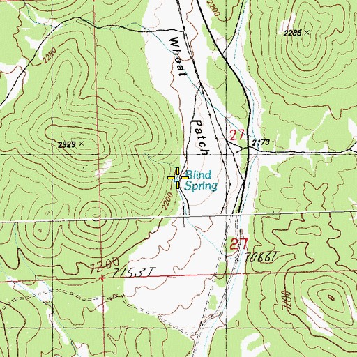 Topographic Map of Blind Spring, NV