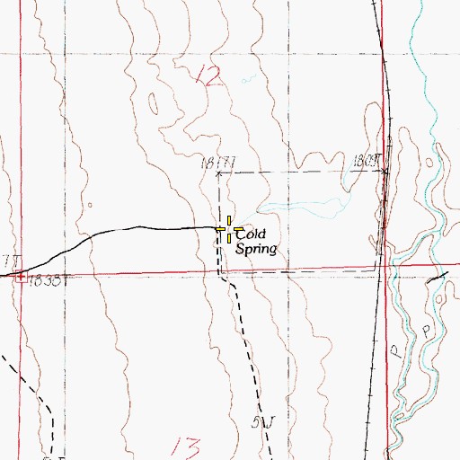 Topographic Map of Cold Spring, NV