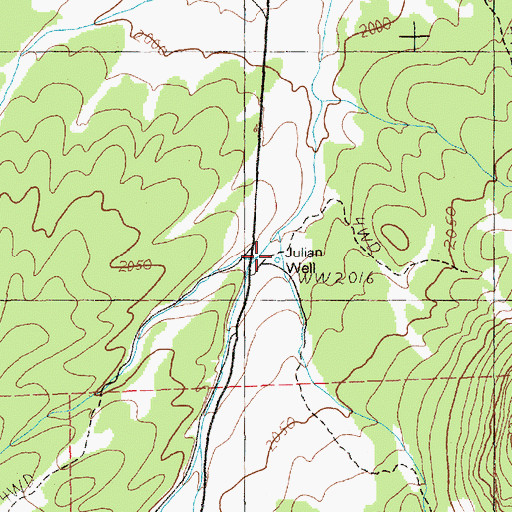 Topographic Map of Julian Well, NV