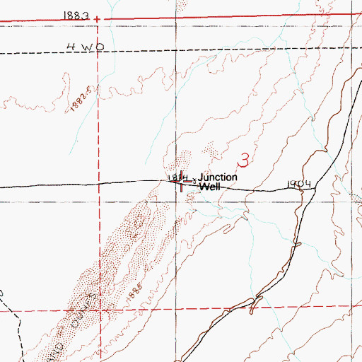 Topographic Map of Junction Well, NV