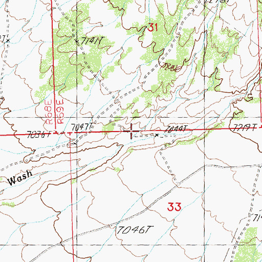 Topographic Map of Lowes Canyon, NV