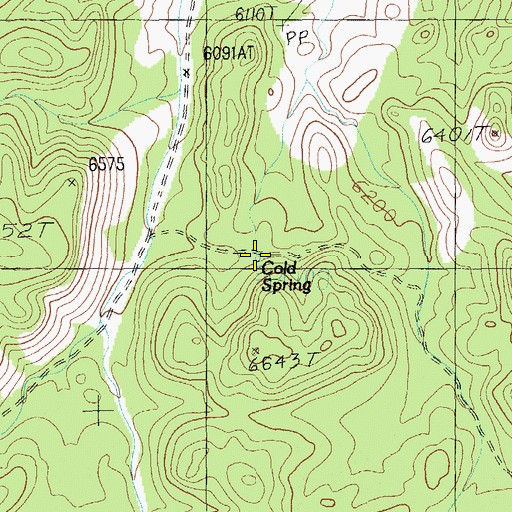 Topographic Map of Cold Spring, NV