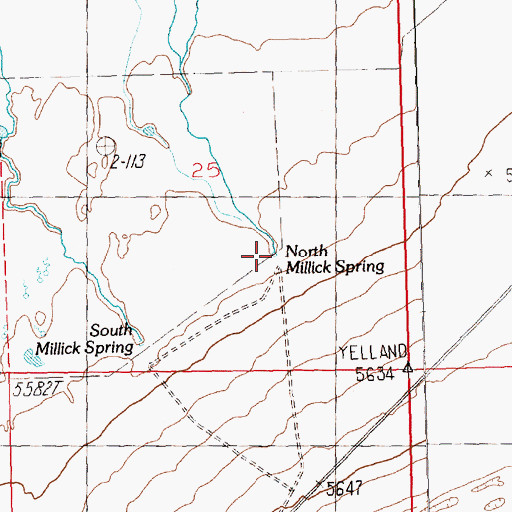 Topographic Map of North Millick Spring, NV
