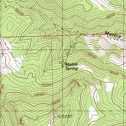 Topographic Map of Marble Spring, NV