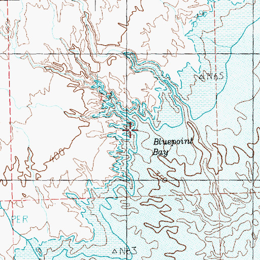 Topographic Map of Bluepoint Bay, NV