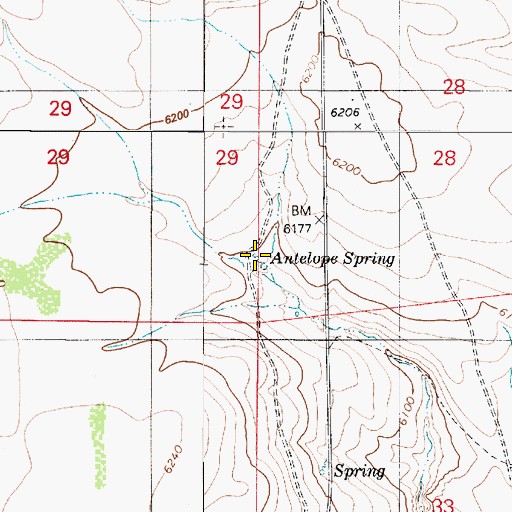 Topographic Map of Antelope Spring, NV