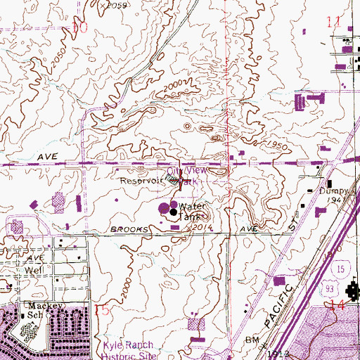 Topographic Map of City View Park, NV