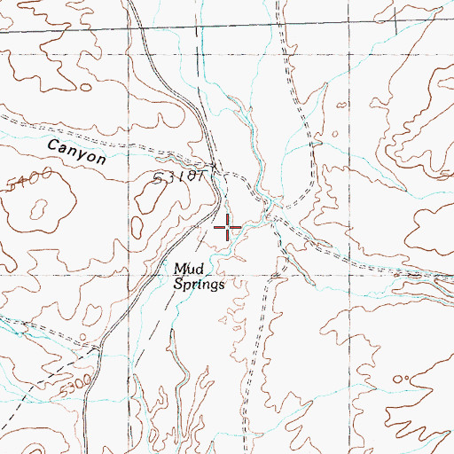 Topographic Map of Sulphur Creek, NV