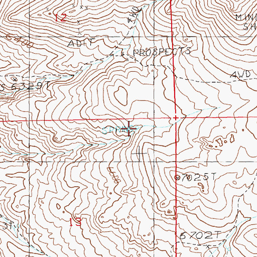 Topographic Map of Aspen Spring, NV