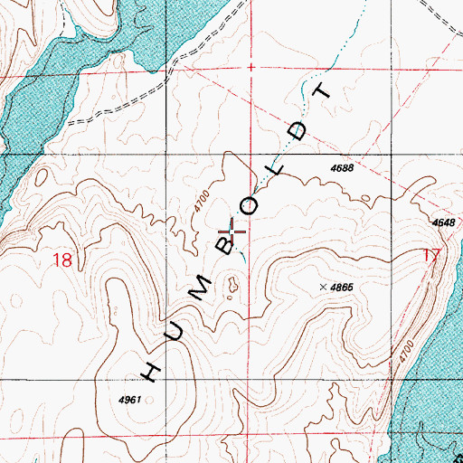Topographic Map of Humboldt V, NV